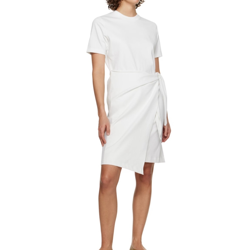 Vince NWT Women’s Short Sleeve Side Tie Dress - Size L - White